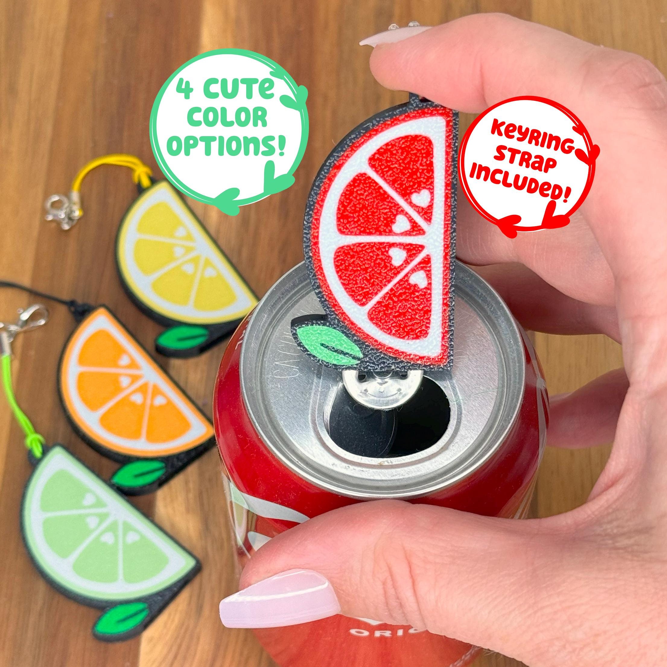 Citrus Love Tab Buddy Soda Can Opener - Cute Orange, Tangerine