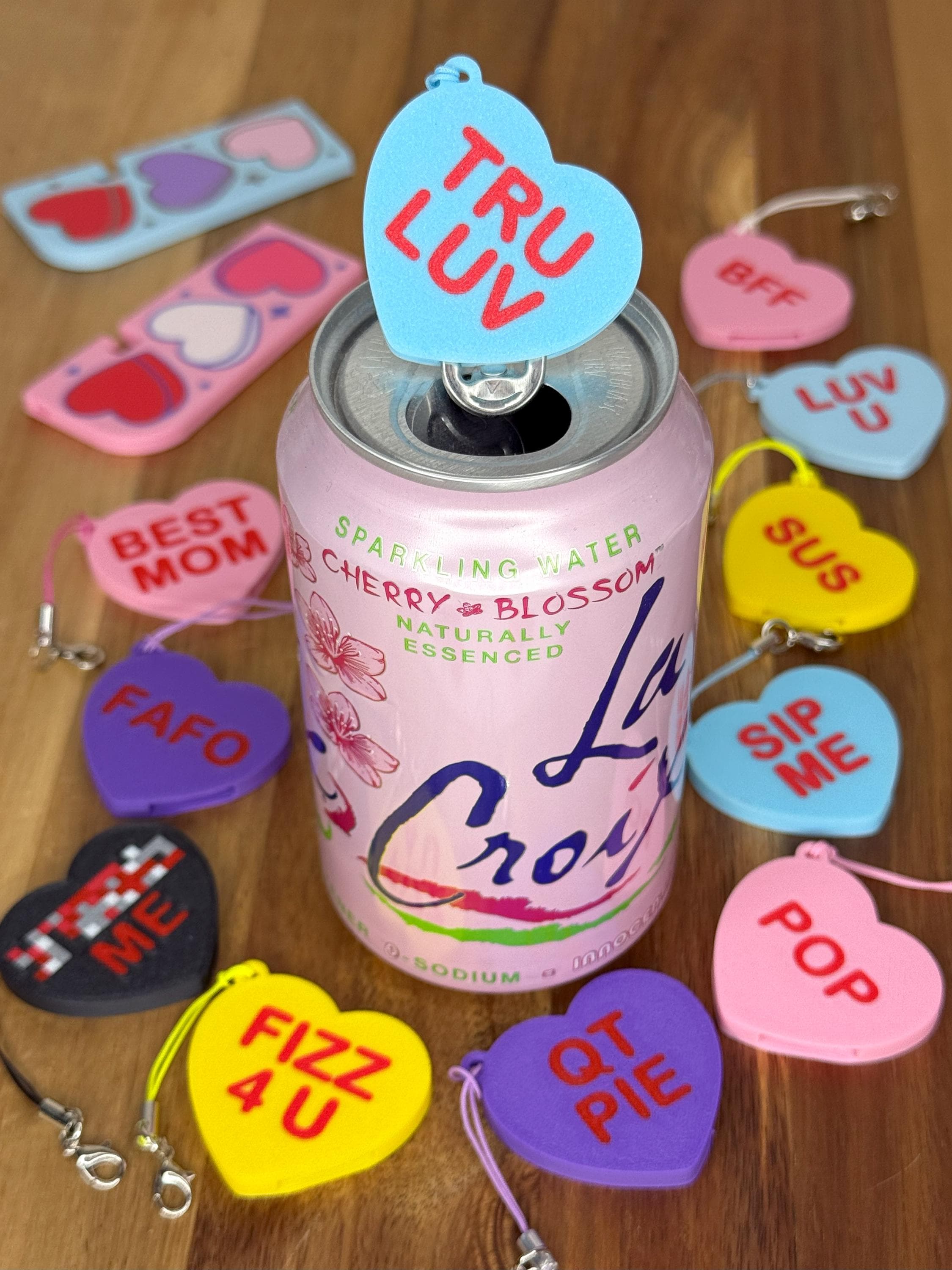 Candy Heart Tab Buddy Soda Can Opener With Keychain Strap - Sweet