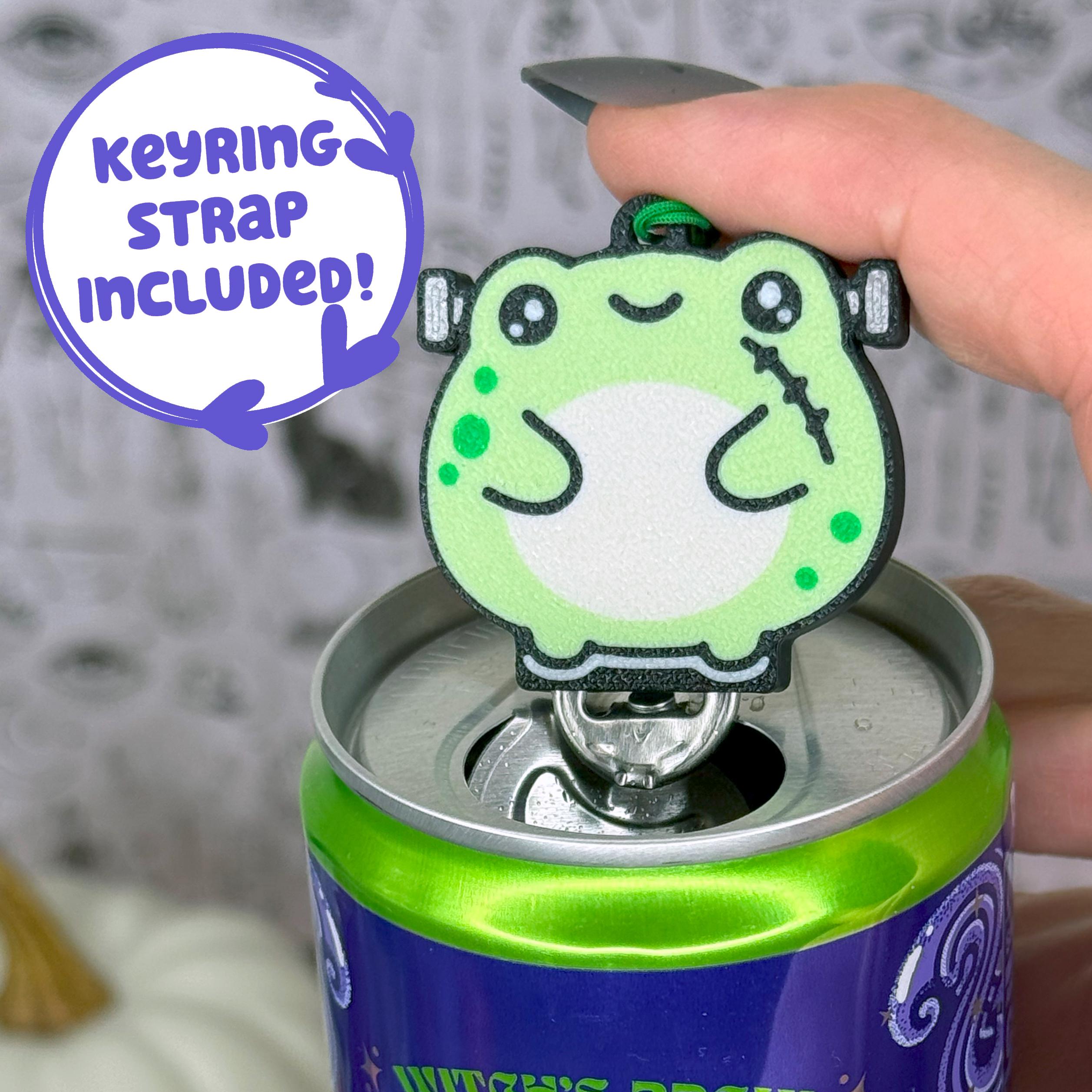 Cute Franken-frog Soda Can Tab Opener With Keychain Strap - Unique