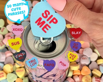 Candy Heart Tab Buddy Soda Can Opener With Keychain Strap - Sweet