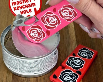 Tab Buddy XL Roses - Unique Birthday Christmas birthday present gift magnet - Food can tab opener help for long nails, sore hands, arthritis