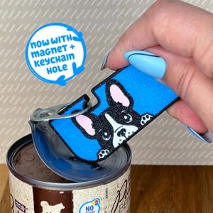 Tab Buddy XL Peeking Pup - Dog Food can tab opener help for long nails, sore hands; assistive veggie, soup, cat food magnet tool arthritis