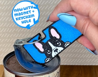 Tab Buddy XL Peeking Pup - Dog Food can tab opener help for long nails, sore hands; assistive veggie, soup, cat food magnet tool arthritis