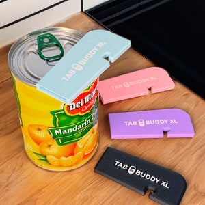 Tab Buddy XL Colors Food can tab opener help for long nails, sore hands assistive veggie, soup, cat, dog food magnet tech gadget arthritis image 8