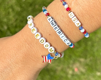 America Bracelet: Patriotic USA Jewelry
