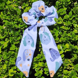 Handmade Multiple Breed Dog Ribbon Scrunchie || Dog Owner Gift Ideas || Scarf Scrunchie || Dog Lovers || Hair Accessories || Hair Ties