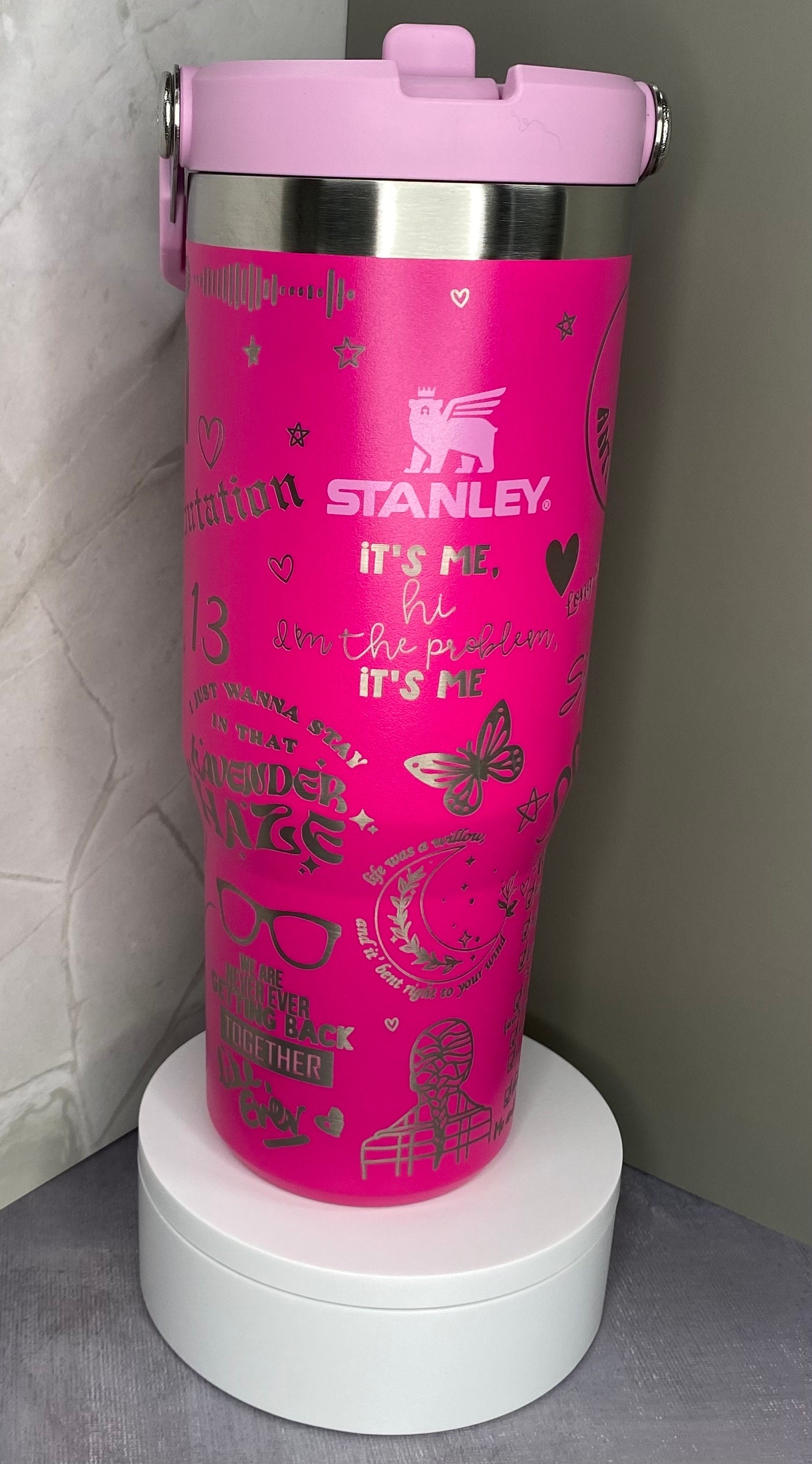 Stanley Iceflow Flip Straw Tumbler 30 Oz - Stanley Tumbler - Stylish Stanley  Tumbler - Pink Barbie Citron Dye Tie