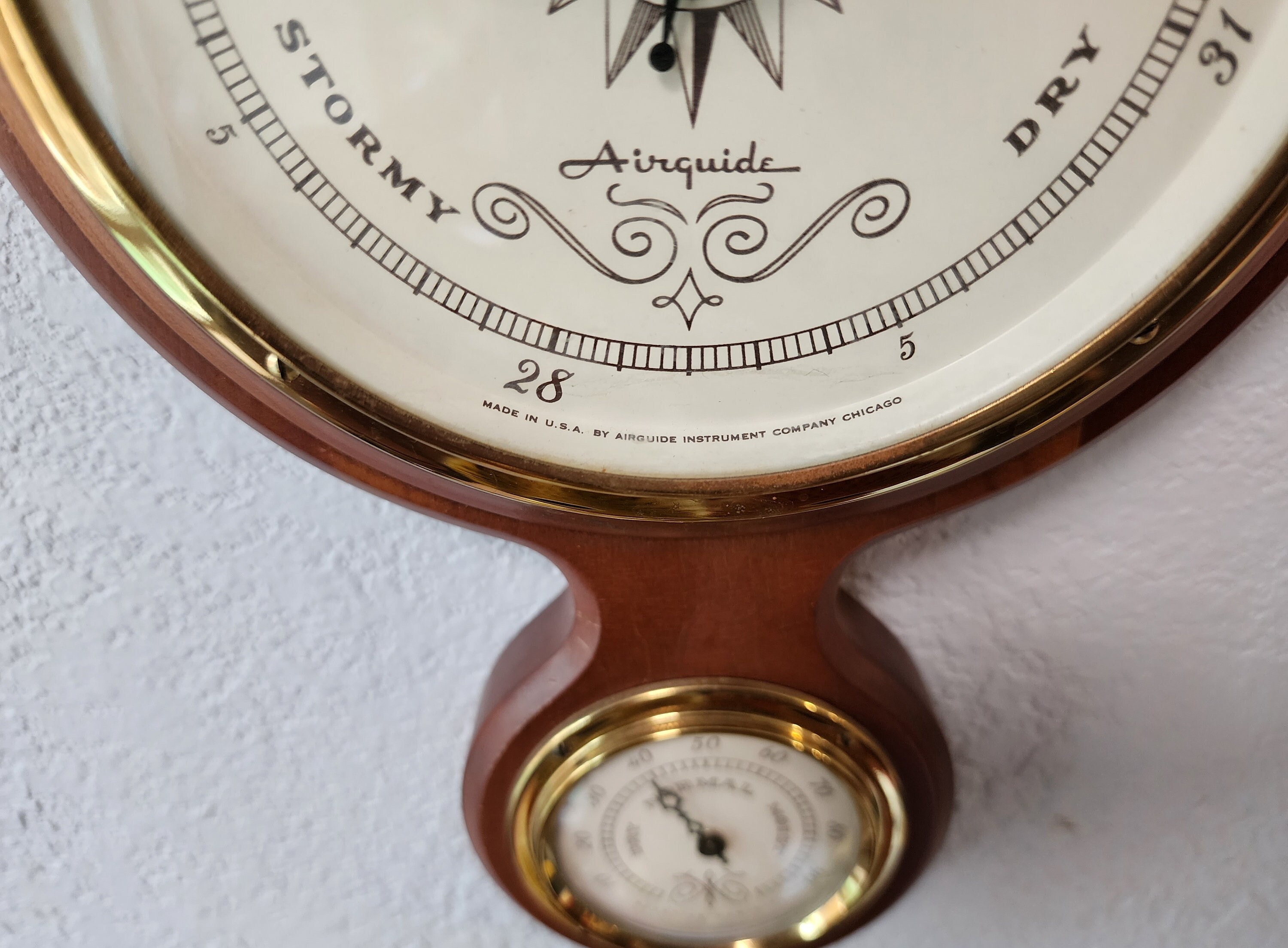 Vintage Airguide Instrument Company Barometer Temperature Etsy