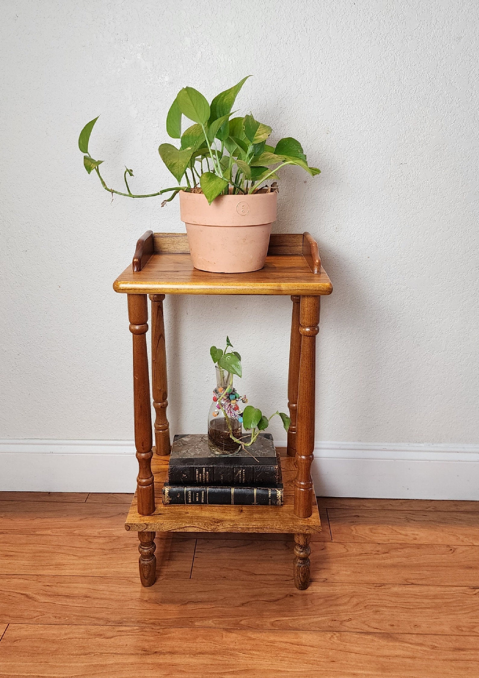 Vintage Telephone Stand Table Tall End Table Plant Stand Etsy Australia