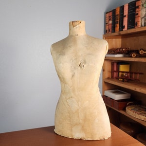 Maniquí de busto de corsé francés vintage