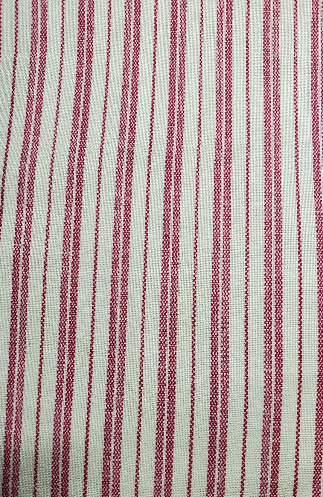 1980s Vintage Red Striped Calico Fabric 45 X 21 - Etsy