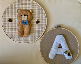 Personalized Baby Boy Room Decor, Nursery Decor, Nursery Name Sign, Teddy Bear Decor, Baby Wall Decor, Baby Gift, Baby Shower Gift