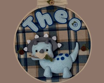 Dinosaur Theme Nursery, Personalized Baby Boy Room Decor, Baby Name Wall Decor, Custom Door Sign for kids, Baby Gift, Baby Shower Gift