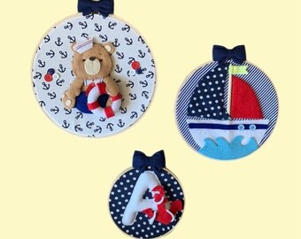 Personalized Baby Room Decor, Baby Nautical Decor, Nautical Nursery Decor, Baby Wall Decor, Baby Gift, Nautical Baby Shower