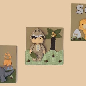 Personalisierte Baby Jungen Zimmer Dekor, Dinosaurier Thema Kinderzimmer, Dinosaurier-Baby-Wand-Dekor, Baby Name Wand-Dekor, Baby-Geschenk für Jungen, Baby-Dusche-Geschenk