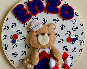 Personalized Baby Boy Room Decor, Baby Nautical Decor, Nautical Nursery Decor, Kids Room Decor, Baby Wall Decor, Baby Gift, Baby Shower Gift