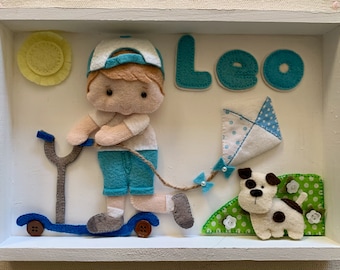 Personalized Baby Boy Room Decor, Nursery Decor, Kids Room Decor, Nursery Name Sign, Baby Wall Decor, Baby Gift, Baby Shower Gift