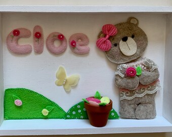 Personalized Baby Girl Room Decor, Nursery Decor, Baby Girl Wall Decor, Baby Girl Gift, Baby Girl Shower Gift