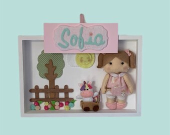 Personalized Baby Girl Room Decor, Nursery Decor, Kids Room Decor, Baby Girl Wall Decor, Baby Girl Gift, Baby Girl Shower Gift