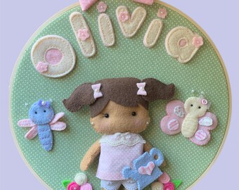 Personalized Baby Girl Room Decor, Nursery Name Sign, Nursery Decor, Baby Wall Decor, Door Sign for Baby, Baby Gift, Baby Girl Shower Gift