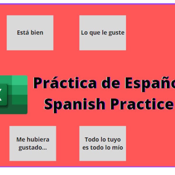 Spanish Spreadsheet Etsy