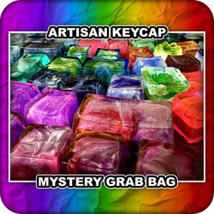 Artisan Keycap Mystery Grab Bag – Random Resin & 3D Printed Keys | Bulk Deal | OEM Profile, Cherry MX Compatible | Handmade for Keyboards