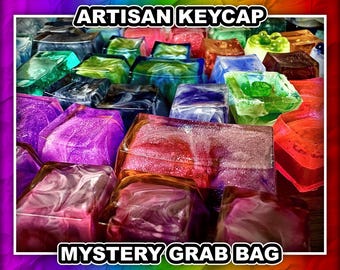 Borsa misteriosa con tasti Artisan Keycap – Tasti casuali in resina e stampati in 3D / Offerta all'ingrosso / Profilo OEM, compatibile con Cherry MX / Fatti a mano per tastiere