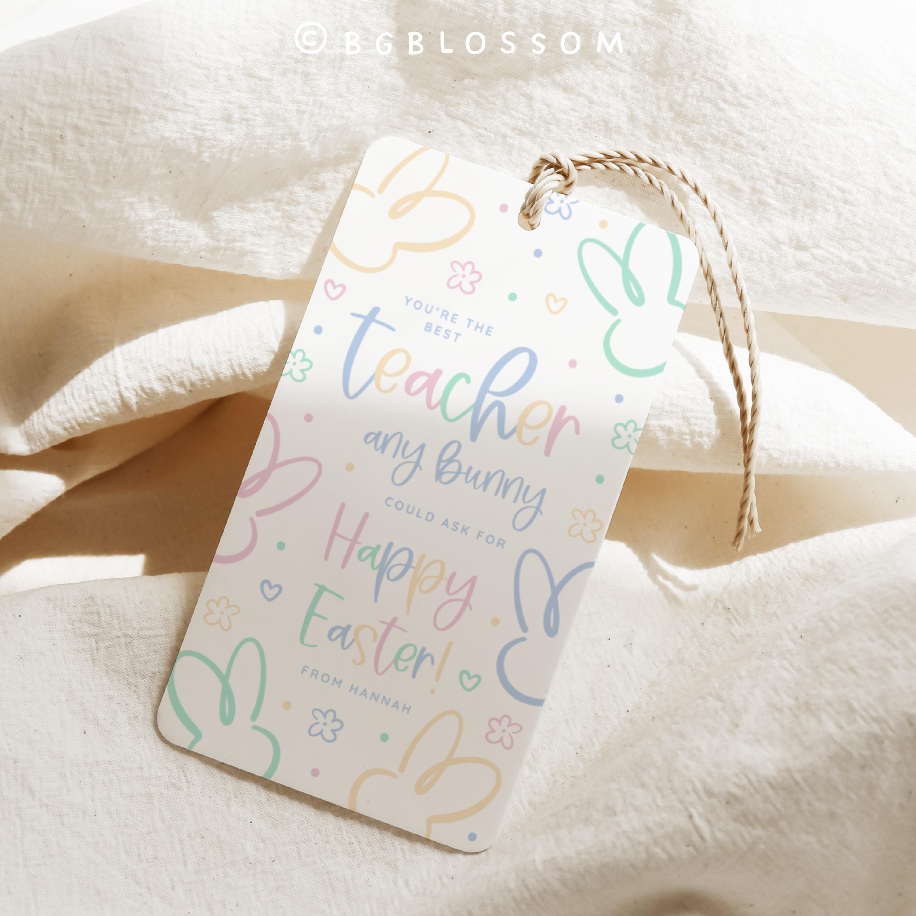 Editable You’re the Best Teacher Any Bunny Could Ask for Gift Tag ...