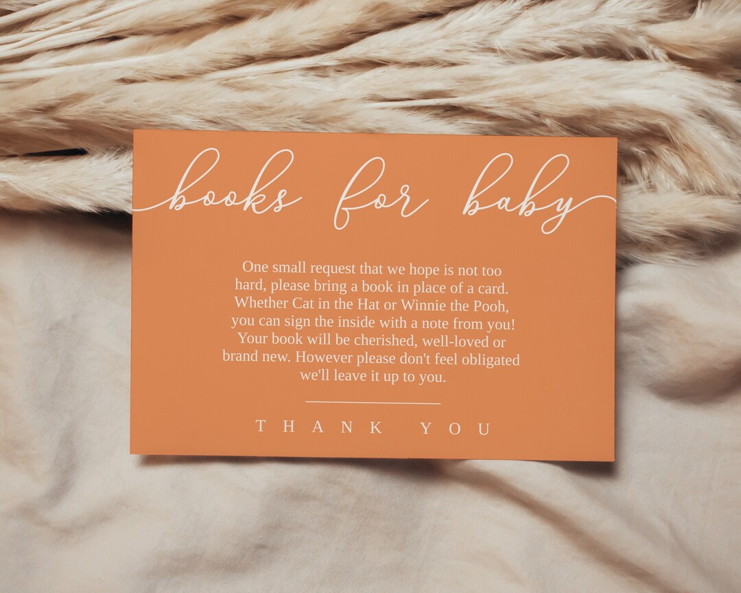 Editable Books for Baby Card, A Little Cutie Orange Citrus Greenery