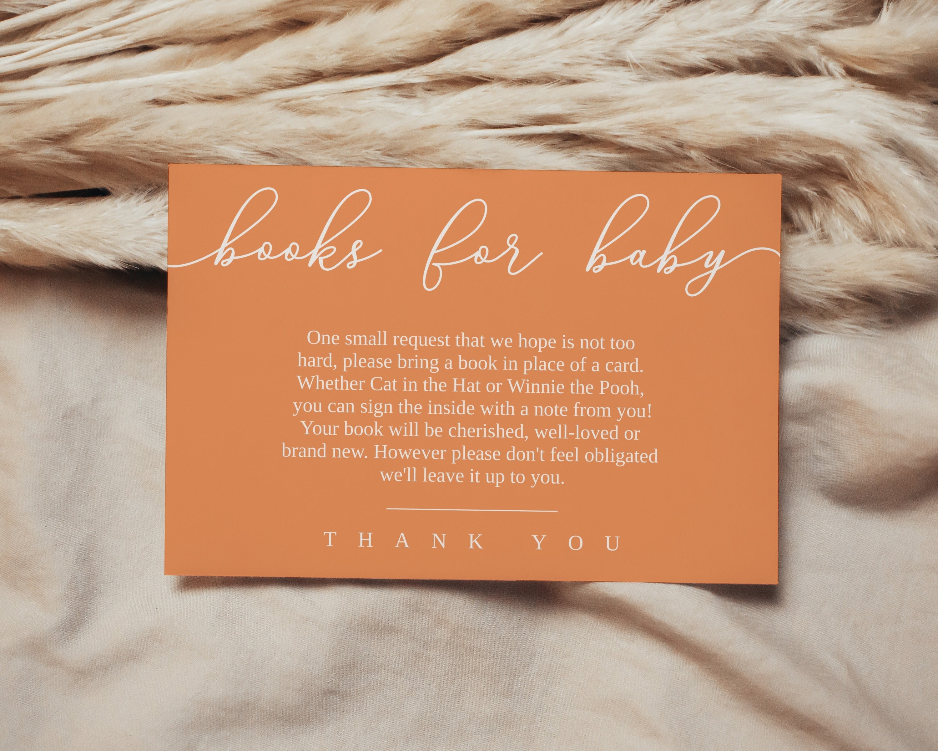 Editable Books for Baby Card, A Little Cutie Orange Citrus Greenery