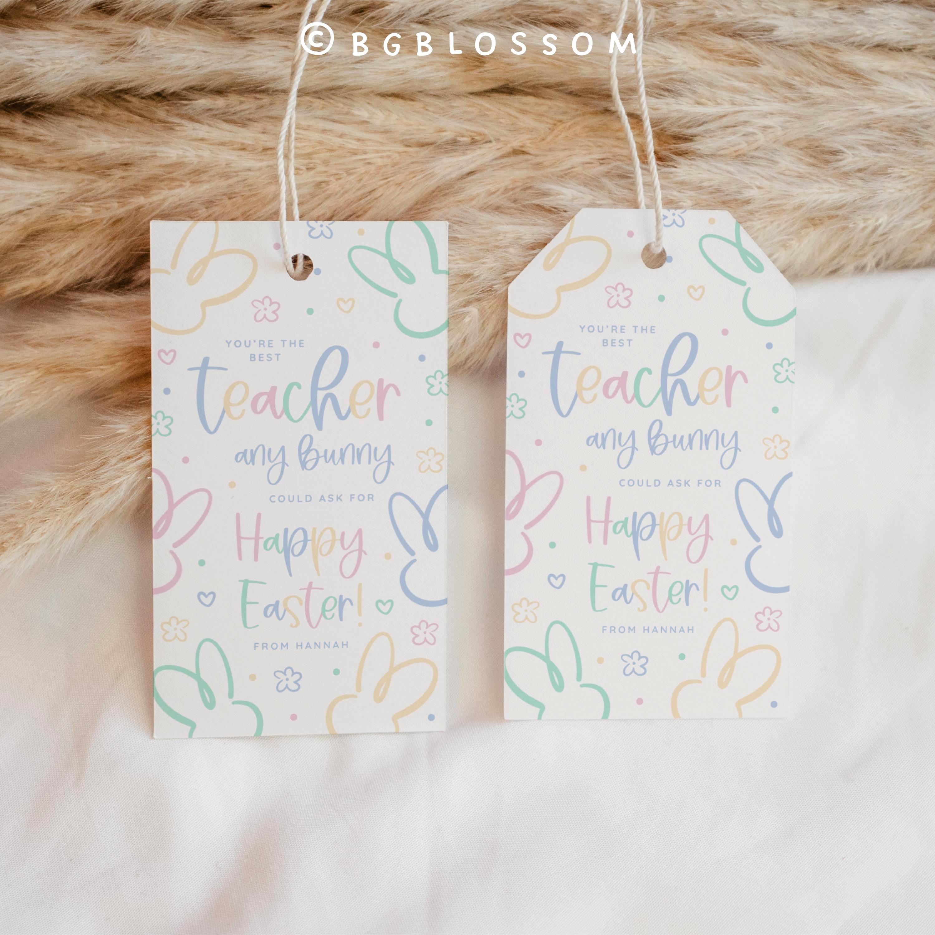 Editable You’re the Best Teacher Any Bunny Could Ask for Gift Tag ...