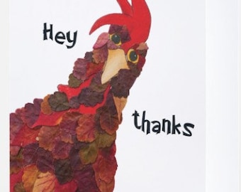 Juego de tarjetas de agradecimiento de pollo