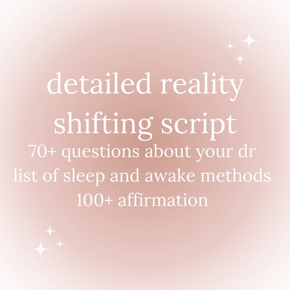 reality shifting script template notion - extremely detailed, updated! scripting dr and cr, LOA