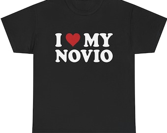 Valentine's Day "I Love My Novio" Shirt, Spanish Boyfriend Tee, Hispanic Couple Gift, Romantic Novio Apparel for Her