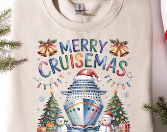 Merry Cruisemas Christmas Sweatshirt – Cruise Ship Holiday Crewneck for Vacation Travelers & Cruise Lovers