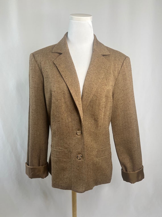 Vintage brown fitted blazer // size large - image 1