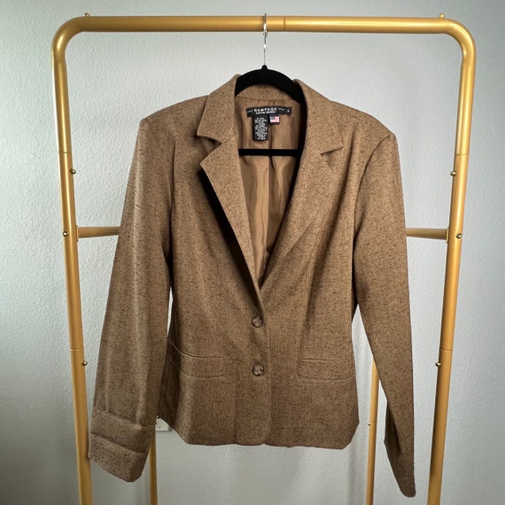 Vintage brown fitted blazer // size large - image 3
