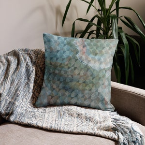 Boho Chic Geometric Pour Triangle Pattern Premium Pillow Case- Original Artwork on Soft, Washable Throw Pillow Cover