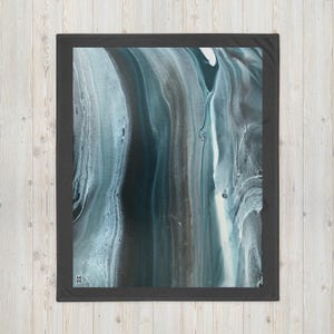 Falling Water Fleece Throw Blanket - Original Artwork on a cozy throw