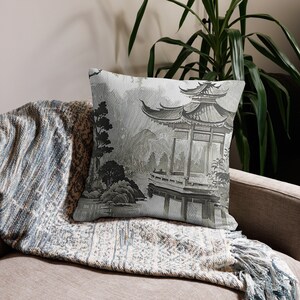 Pour Mountains Pagoda Pillow Case - Original Artwork on a Premium Pillow Cover