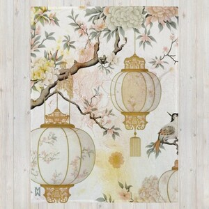 Jeté 3 polaires Pour chinoiseries - Oeuvres d&#39;art originales sur une couverture super douce