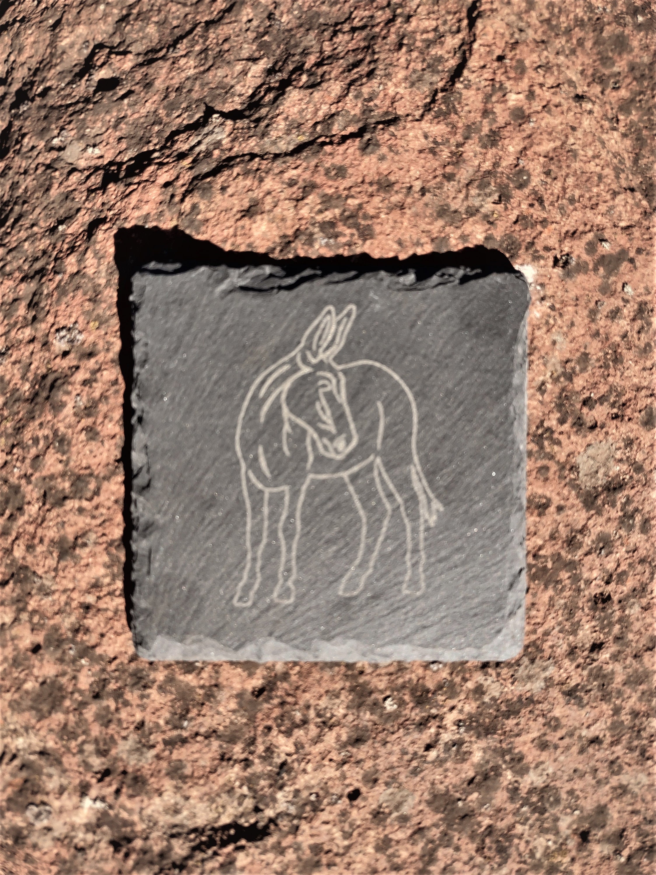 Slate Mule Single Standing Mule Set | Laser Engraved Slate Coasters | Mule ...