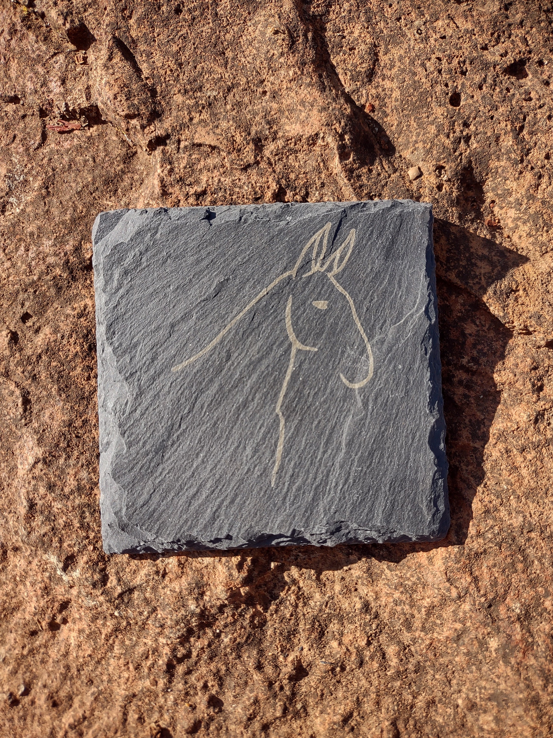 Slate Mule Outline Mule Set | Laser Engraved Slate Coasters | Mule & Equestrian ...