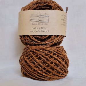 Natural Plant Dyed Hand-spun Hemp Thread Yarns for Crochet Knitting image 5