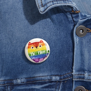 He/Him Pronoun Pin Custom LGBTQ+ Rainbow Subtle Pride Pin Buttons | Gay, Queer, Lesbian Pin | Gift For Gays | LGBT Gift | LGBTQ Support