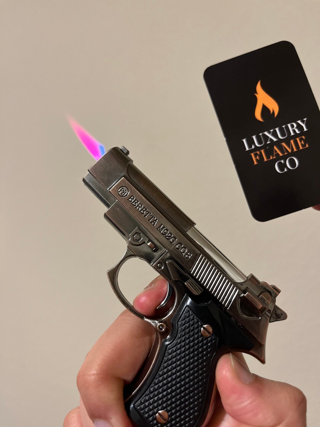 Refillable Beretta Lighter Pistol Style Lighter Butane Gas Etsy