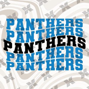 Panthers Wave svg file For Cutting With Cricut, Panthers png for Sublimation or iron on, Panthers Football, Baseball, Basketball Mascot