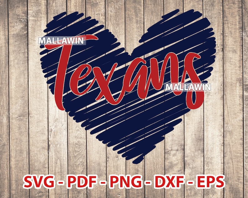 Texans Svg Football Love for Cutting With Cricut, Texans Png, Dxf, Eps ...