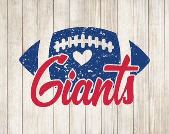Giants svg Football Distressed Love For Cutting With Cricut, Giants png, Dxf, Eps