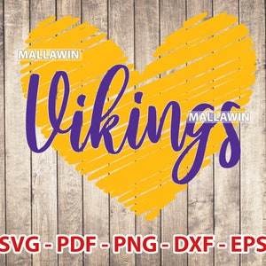 Vikings svg Football Love For Cutting With Cricut, Vikings png, Dxf, Eps